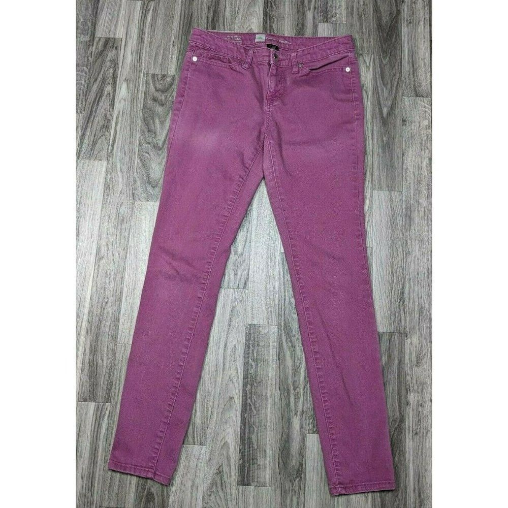 (3/$35) Mossimo Purple Medium Wash Low Rise Curvy Fit Skinny Denim Jeans Size 6
